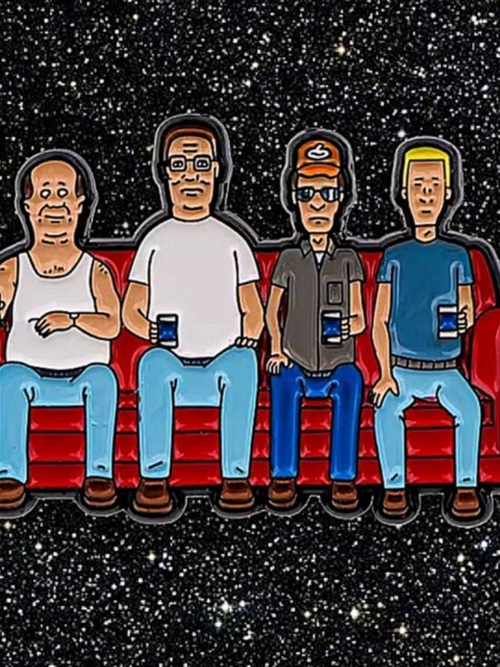 Jewelry - King of the Hill Couch Enamel Pin – Hank, Dale, Bill, Boomhauer Cartoon Fan Gift